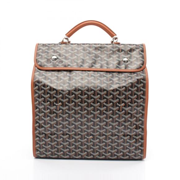 Goyard Handbags - GOYARD Rucksack Backpack Bag Leather Black Brown White
